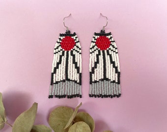 Japanese Sun Ray Beaded Earrings Clip-on/hook Anime Dangle Cosplay Manga Jewelry Kimono Earrings