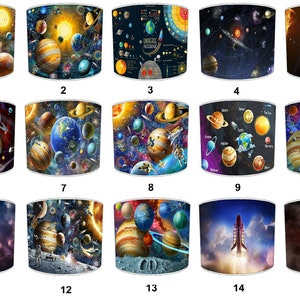 Paralumi Spazio Sistema Solare Pianeti Paralumi Arte Murale Copripiumini Cuscini Tende Paralumi per Plafoniere Pendenti Paralumi per lampade da tavolo