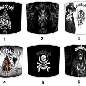Motorhead Lemmy Rock Band Albums Lampshades Posters Wall Art Murals Duvets Quilts Wallpaper Ceiling lights Pendant shade Table lamp shades