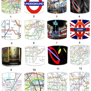 Londoner U-Bahn Karten Lampenschirme Tapeten Poster Bettdecken Quilts Kissen Wandbilder Deckenlampen Pendelschirme Tischlampenschirme