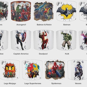 Kids Superheroes Lamp shades Wall Murals Wallpaper Duvets Quilts Bedding Sets Toys & Games Ceiling light shades Pendants Table lampshades