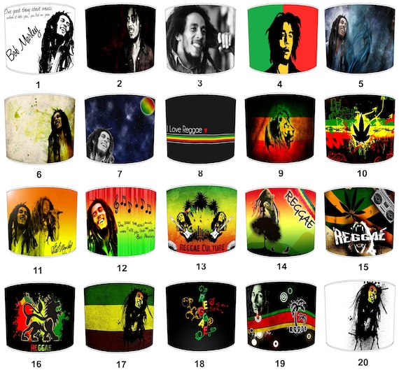 Bob Marley Reggae Lamp Shades To Fit Either A Table Lamp Base Etsy