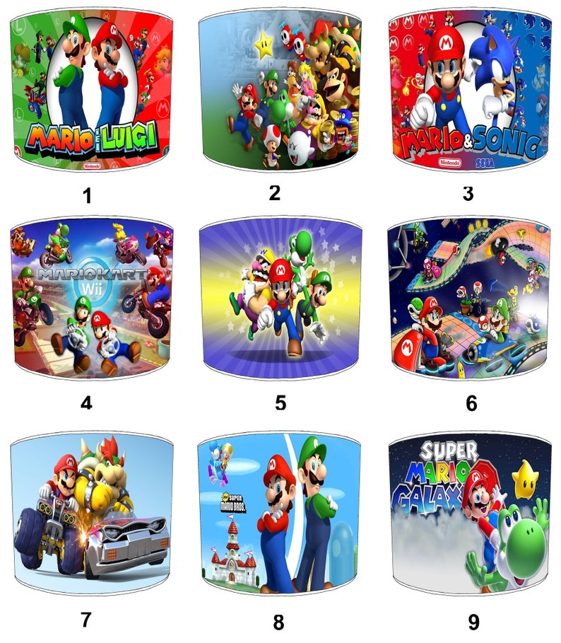 Super Mario Kart Lamp Shades Bedside Lampshades Table Lamps Ceiling