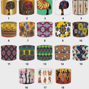 Africa Donne africane Paralumi tribali Carta da parati Arte murale Murales Cuscini Piumini Set da letto Paralume per lampada da soffitto Pendenti Paralume per lampada da tavolo