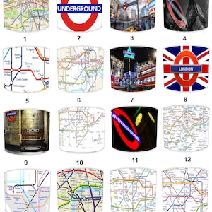 Plans du métro de Londres Abat-jour Papier peint Art mural Peintures murales Couettes Coussins Ensembles de literie Abat-jour pour plafond Suspensions Abat-jour pour lampe de table