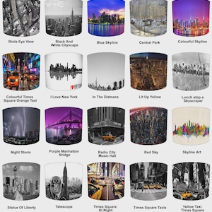 New York City Lampenschirme Tapete Wandbilder Kissenbezüge Bettwäsche Sets Bettdecken Quilts Deckenlampenschirme Anhänger Tischlampenschirme