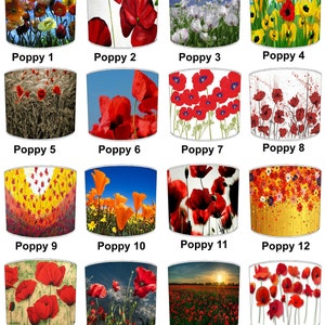 Papaveri, fiori di papavero, paralumi, carta da parati, murales, cuscini, piumoni, set di biancheria da letto, trapunte, lampade da soffitto, paralume per lampada da tavolo