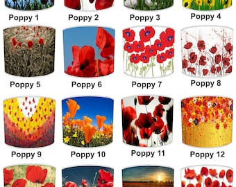 Coquelicots Coquelicots Abat-jour Lampes de chevet Lampes de table Plafonniers Pendentifs de plafond Éclairage Night Lights Lampadaire Lampes standard