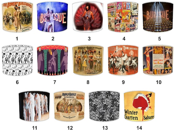 Pin up Girls Burlesque Lampshade for Bedside Table Lamps Ceiling