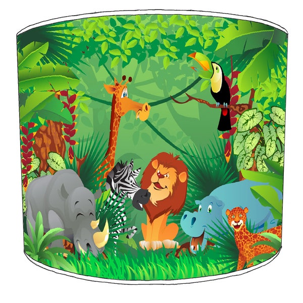 Enfants Jungle Animaux Abat-jour Lampes de chevet Abat-jour de table Plafonniers Plafonniers Pendentifs Éclairage Night Lights Lampes standard