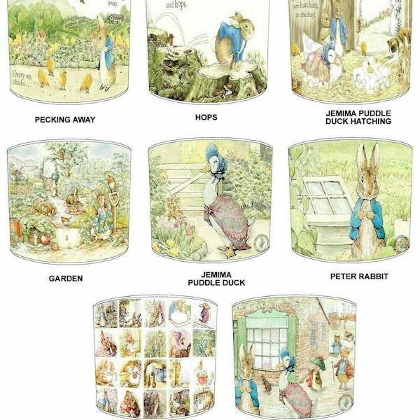 Beatrix Potter Peter Rabbit Abat-jour Lampes de chevet Lampes de table Plafonniers Pendentifs de plafond Éclairage Night Lights Lampadaire Lampes standard