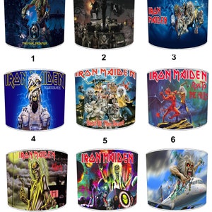 Rock Music Iron Maiden Album Covers Lampshades Posters Wall Art Mural Quilts Duvets Bedspreads Ceiling lights Pendant shade Table Lampshade