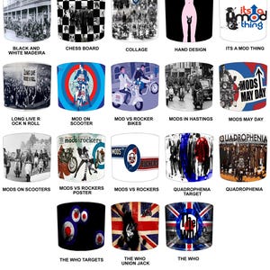 Mods & Rockers Ska Musica Album Paralumi Poster Piumini Trapunte Set di biancheria da letto Arte murale Murales Lampade da soffitto Pendenti Paralumi per lampade da tavolo