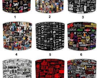 Music Rock Bands Music Lampshade For Bedside Table Lamps Ceiling Lightshades Pendants Lighting Night Lights Floor Standard Drum Mood Wall