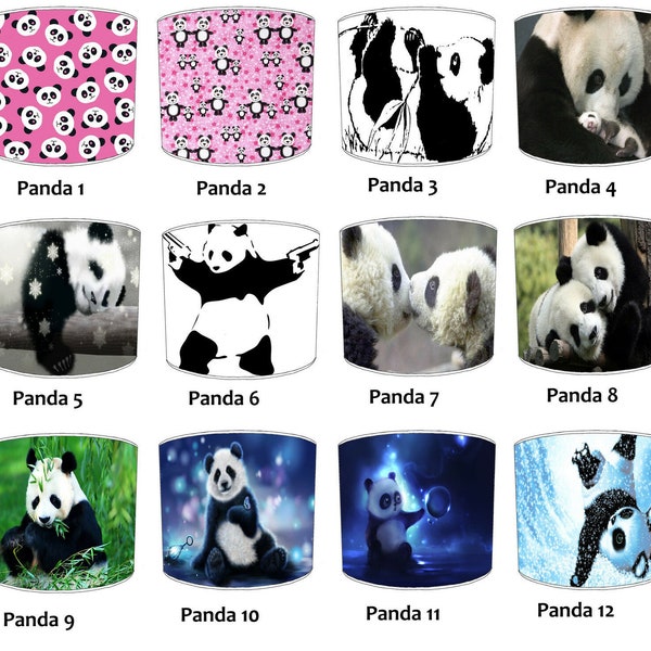 Panda géant Abat-jour Lampes de chevet Abat-jour de table Plafonniers Pendentifs de plafond Éclairage Night Lights Lampadaires Lampes standard