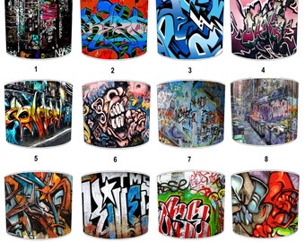 Graffiti Street Art Lampshade For Bedside Table Lamps Ceiling Lightshades Pendants Lighting Night Lights Floor Standard Drum Mood Wall