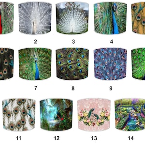 Pauwen Behang Lampenkappen Pauwen Muurkunst Pauwenkussens Pauwen Dekbedovertrekken Plafondlampen Hanglampen Peacock Tafellampenkappen