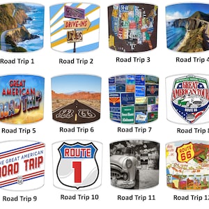 American Road Trip Route 66 Lampenkappen Behang Muurkunst Muurschilderingen Dekbedden Kussens Beddengoed Sets Plafondlampen Hangers Tafellampenkap