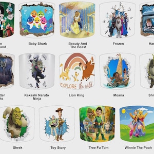 Children&#39;s Kids Wall Art Murals Lampshades Wallpaper Curtains Duvets Quilts Toys & Games Ceiling light shades Pendant shade Table lamp shade