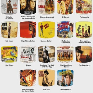 Paralumi vintage classici da cowboy e western, film, arte murale, poster, carta da parati, piumoni, paralumi da soffitto, pendenti, paralumi da tavolo