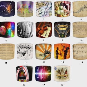 Note musicali, spartiti musicali, musica jazz, paralumi, murales, cuscini, piumoni, trapunte, set di biancheria da letto, lampade da soffitto, pendenti, paralumi da tavolo