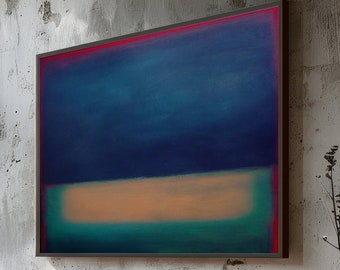 Rothko Style Color Field Canvas Print: Abstract Landscape Painting