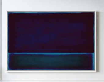 Rothko Style Color Block Canvas Print: Abstract Landscape Painting