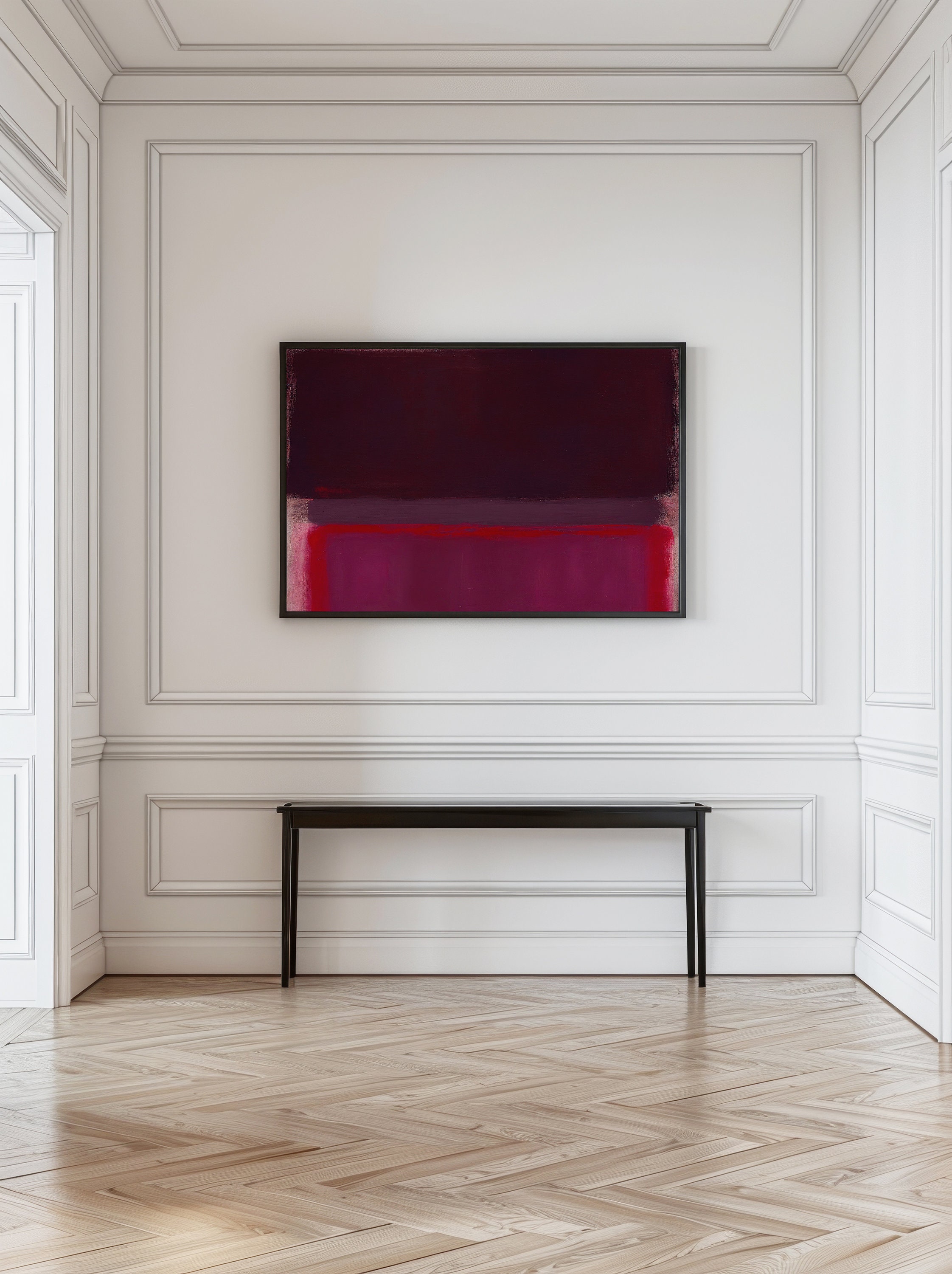 Rothko Style Color Block Canvas Print: Abstract Landscape Painting