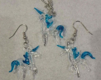 Unicorn Necklace/Earring set