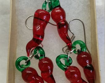 Chili Pepper Necklace and earring set