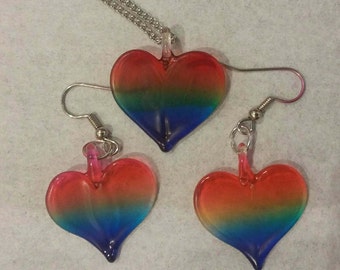 Heart Necklace/Earring set