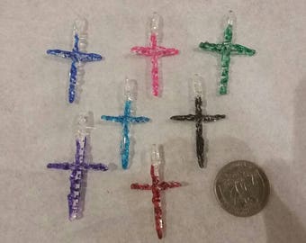 Lace Cross neck and earring set