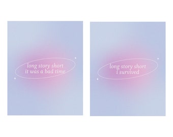 Long Story Short - Set of 2 DIGITAL Wall Art Prints