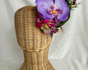 Pretty Purple Orchids - Hair Flower/Rockabilly/Pin-Up/Bridal/Tiki/Orchid