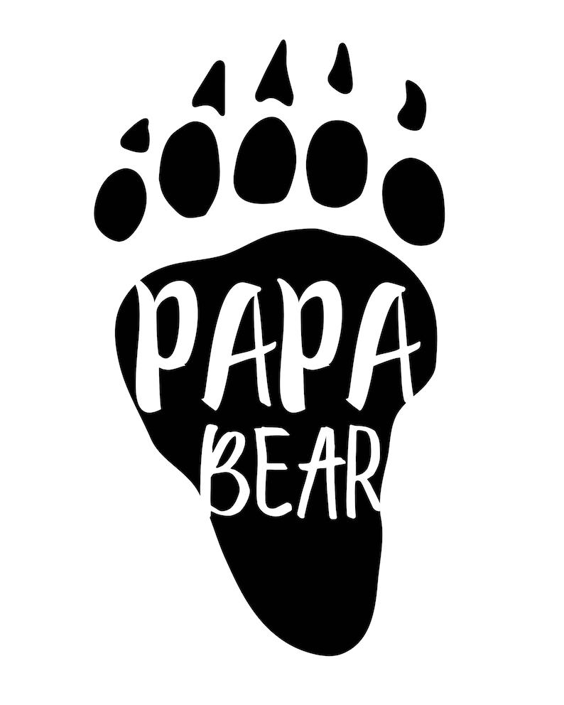 Papa Bear Print, Papa Bear Wall Art, Papa Bear Printable, Papa Bear