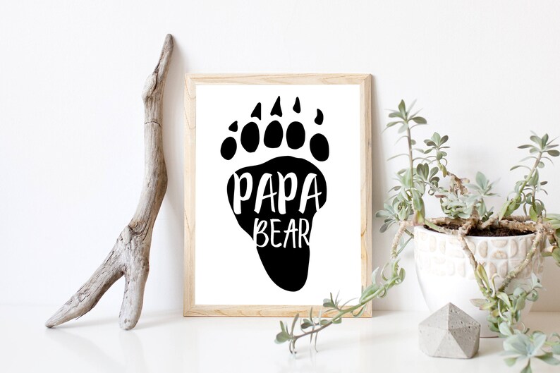 Papa Bear Print, Papa Bear Wall Art, Papa Bear Printable, Papa Bear ...