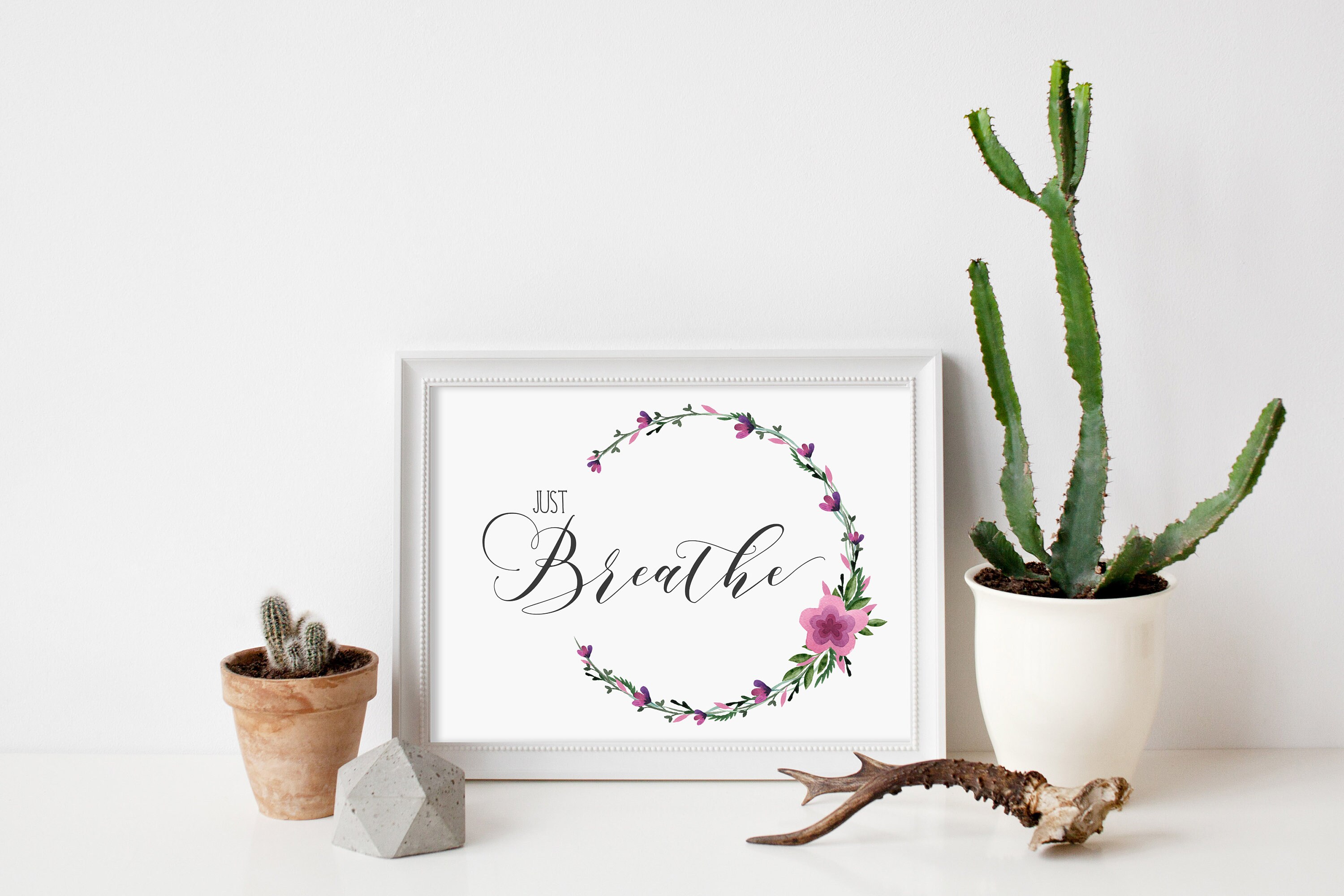 Just Breathe Art Just Breathe Watercolor Breathe Breathe Etsy
