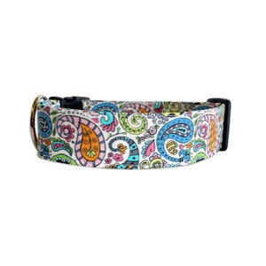 Dog Collar, Embroidered Dog Collar, Personalized Dog Collar, Floral Dog Collar, Collar, Paisley Collar, flower dog collar