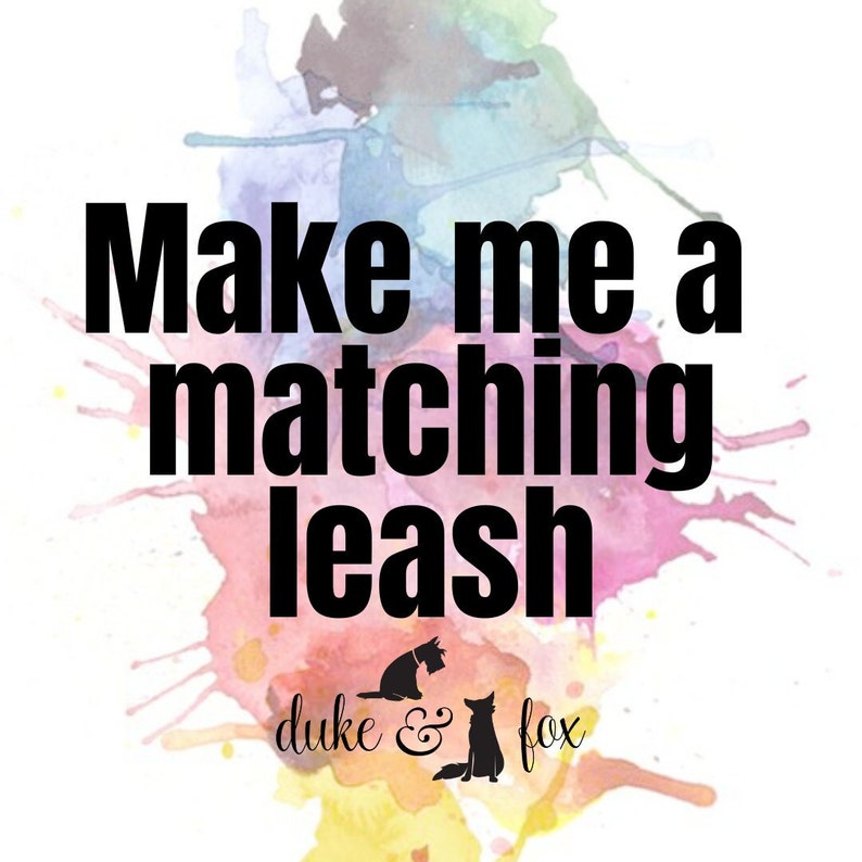 Matching Leash, Dog Leash, 4 ft leash, 5 ft leash, 6 ft leash image 1