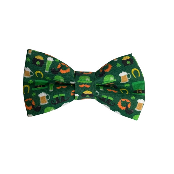 St. Patrick’s Day Dog Collar Bow Tie, Bow Tie for Dogs, Dog Bow Tie, Bow Tie for Dog Collars, Dog Collar Accessories by Duke & Fox®