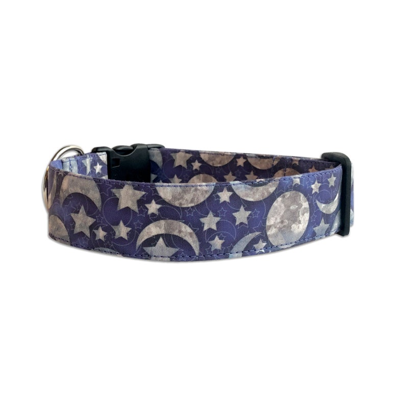 Luna Dog Collar Moon Dog Collar Embroidered Dog Collar Etsy