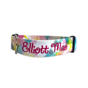 Dog Collar, Embroidered Dog Collar, Personalized Dog Collar, Dog Collar, Dog Collar, Collar, Watercolor Dog Collar, dog collar for large dog