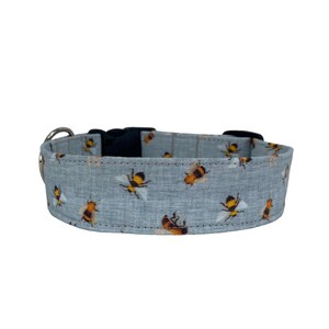 Bee Dog Collar, Embroidered Dog Collar, Personalized Dog Collar, Spring Dog Collar, Custom engraved Custom Dog Collar, Engraved Collar