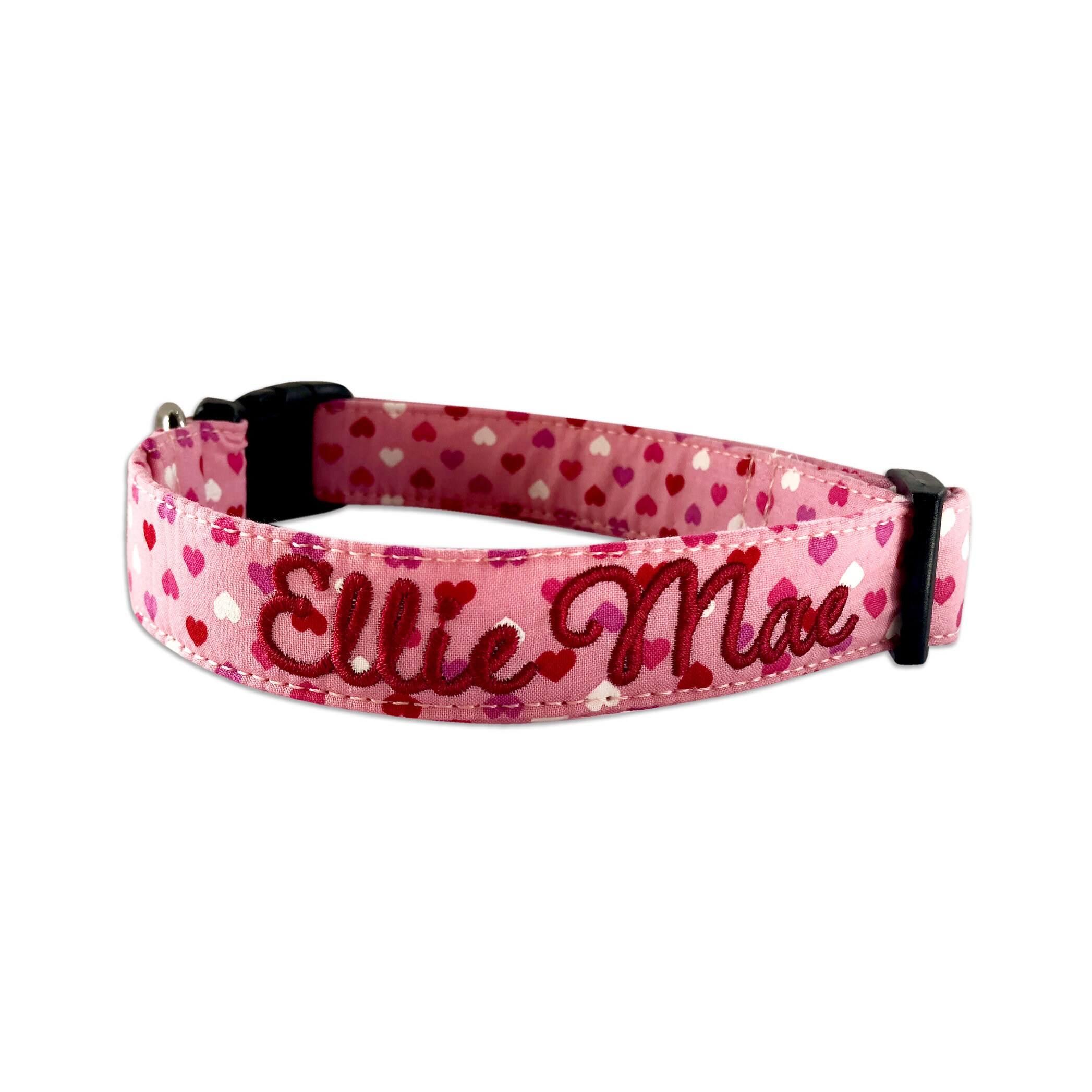 Valentines Dog Collar Embroidered Dog Collar Personalized Etsy