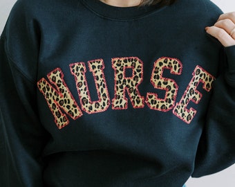 Custom Nurse Sweatshirt, Personalized Sweatshirt, Nurse sweatshirt, Mother’s Day Shirt, Gift for Mom, Gifts for her, Monogram Shirt