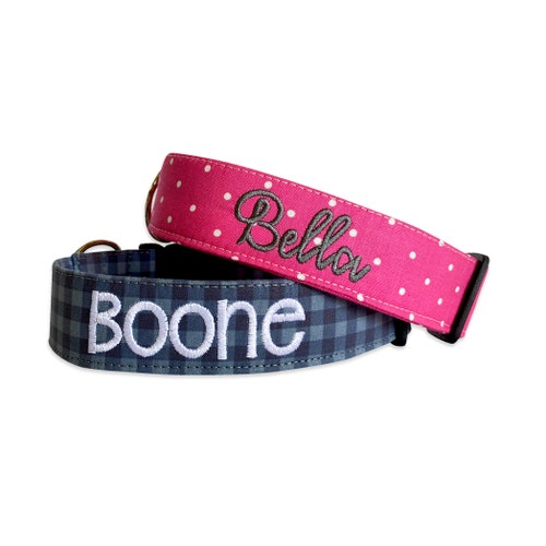 Embroidered Dog Collar Personalized Custom Cat Name & Etsy Australia