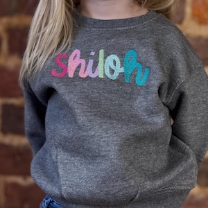 Personalized Kids Sweatshirt, Monogrammed Kids Sweatshirt, Girls Custom Sweatshirt