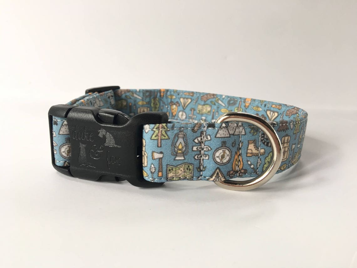 Camping Dog Collar Dog Collar Embroidered Dog Collar Etsy