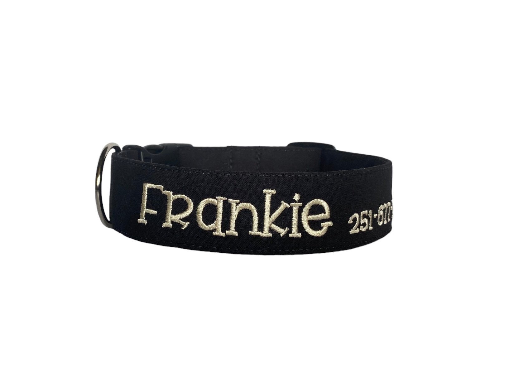 Collare per cani ricamato nero, collare per cani, collare per cani ricamato, collare per cani personalizzato, collare per cani personalizzato, collare inciso