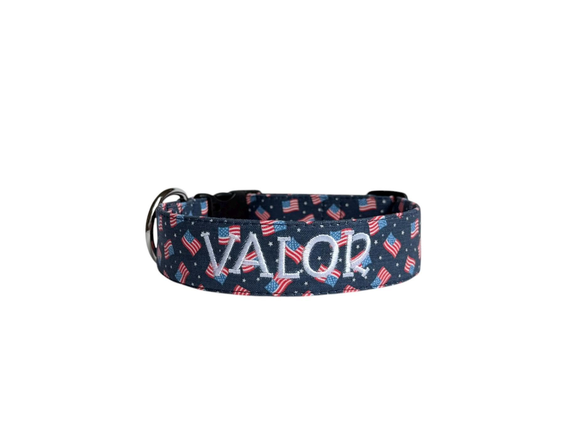 4th of July Dog Collar, Embroidered Dog Collar, Personalized Dog Collar, Custom Dog Collar, American Flag Dog Collar